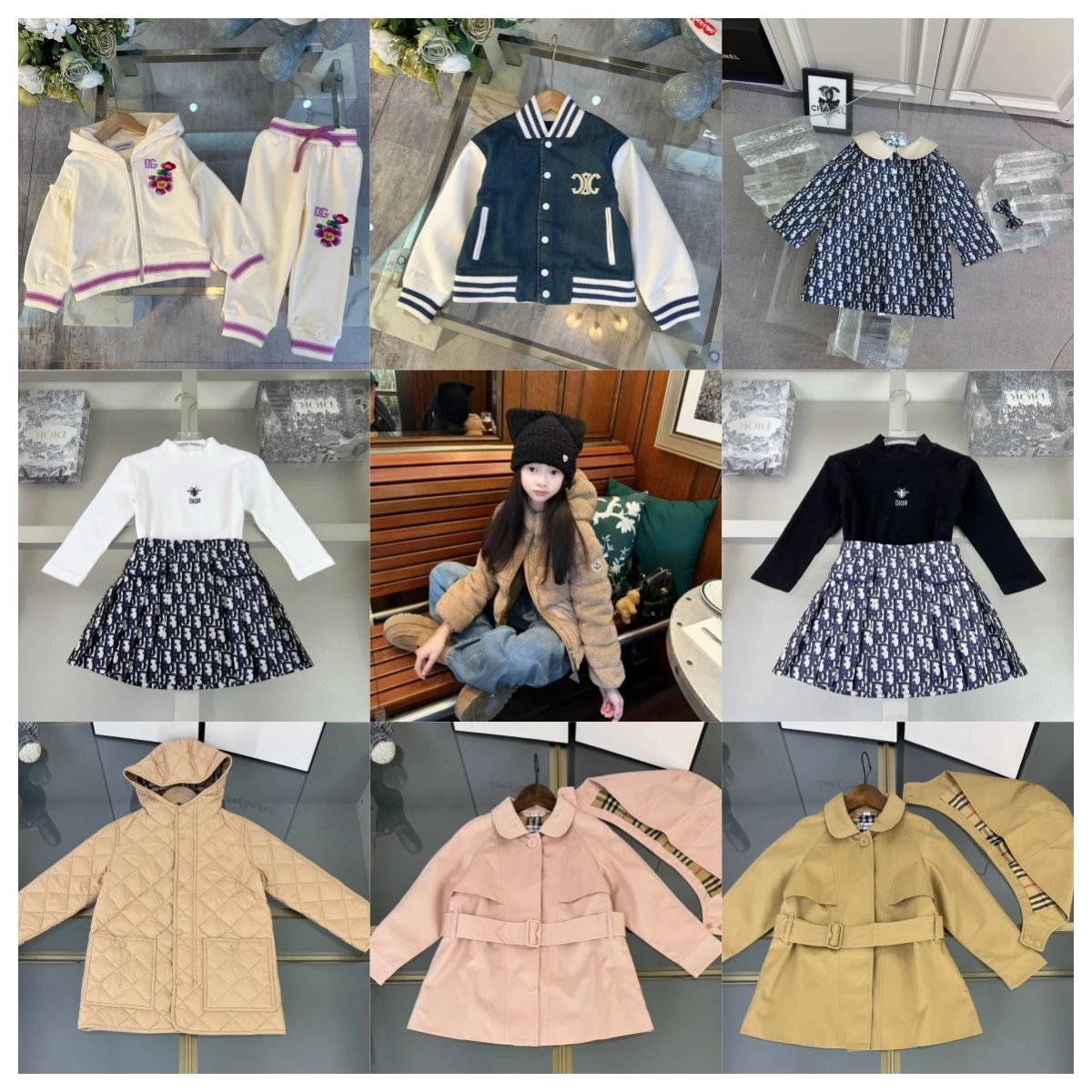 DG, Dior, Burberry, Moncler boys and girls suits