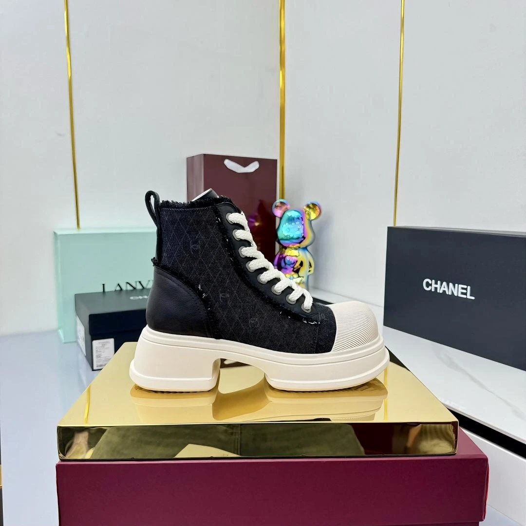 Chanel Denim Platform Boots [2 styles]