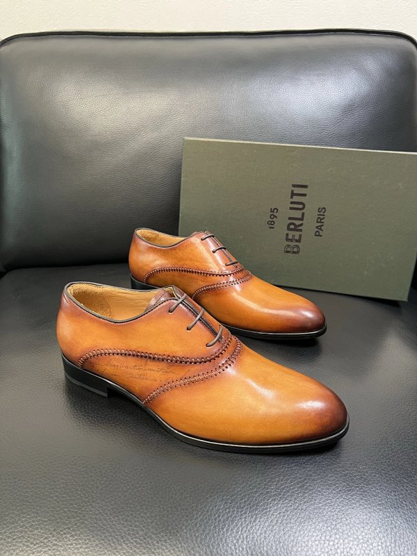 Design Berluti Alessandro Cognac Leather Derby Shoes product listing in Litbuy spreadsheet finds