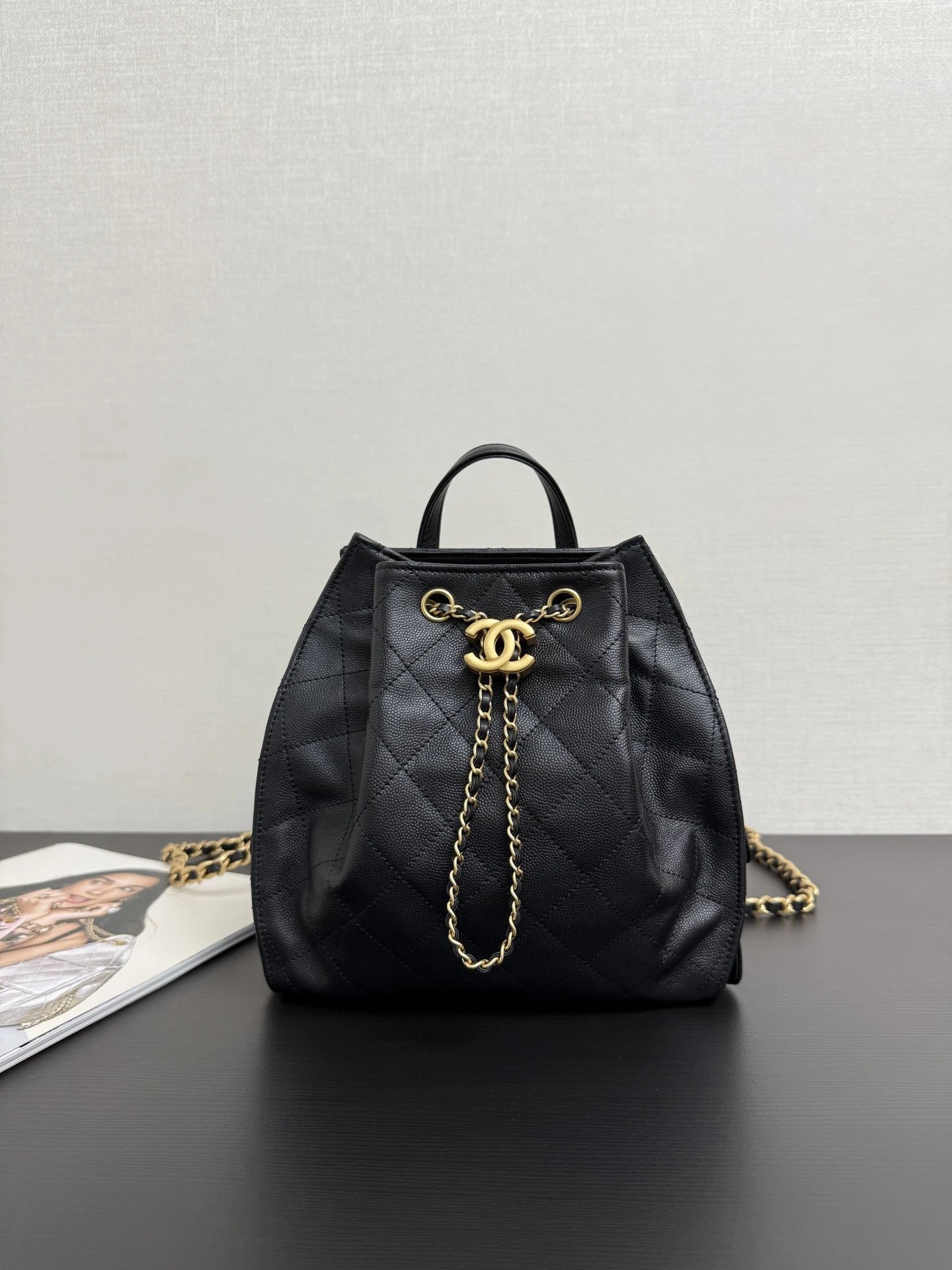 Chanel Drawstring Bucket Bag