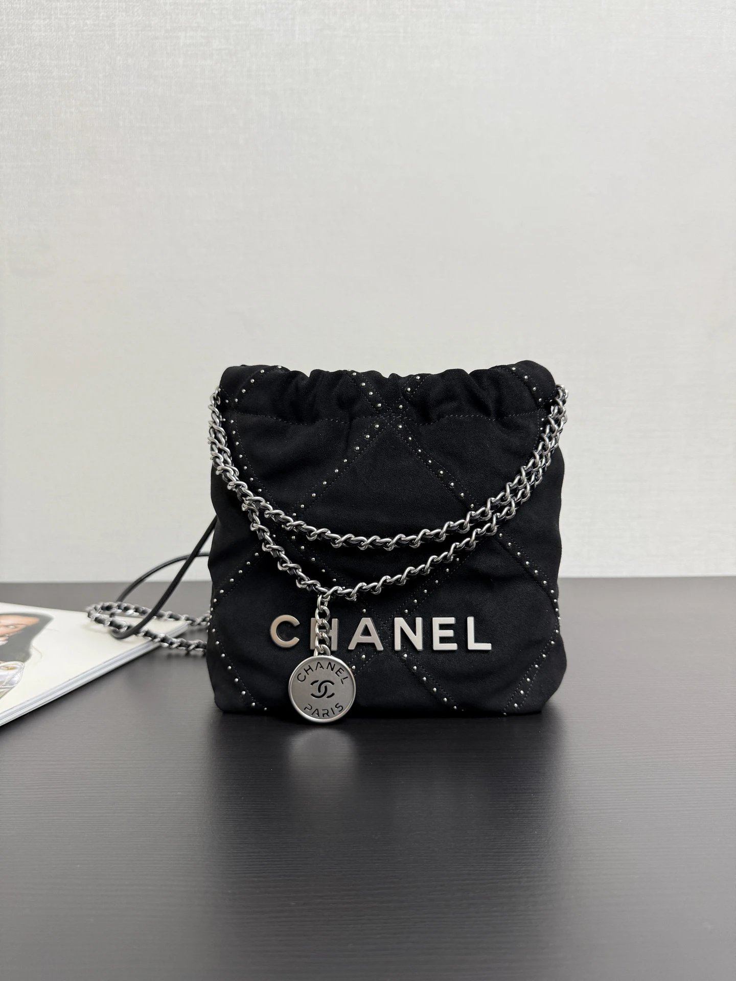 Chanel Drawstring Quilted Bucket Bag