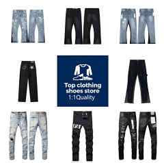 2025 High Quality Washed Ripped Patchwork Jeans-68