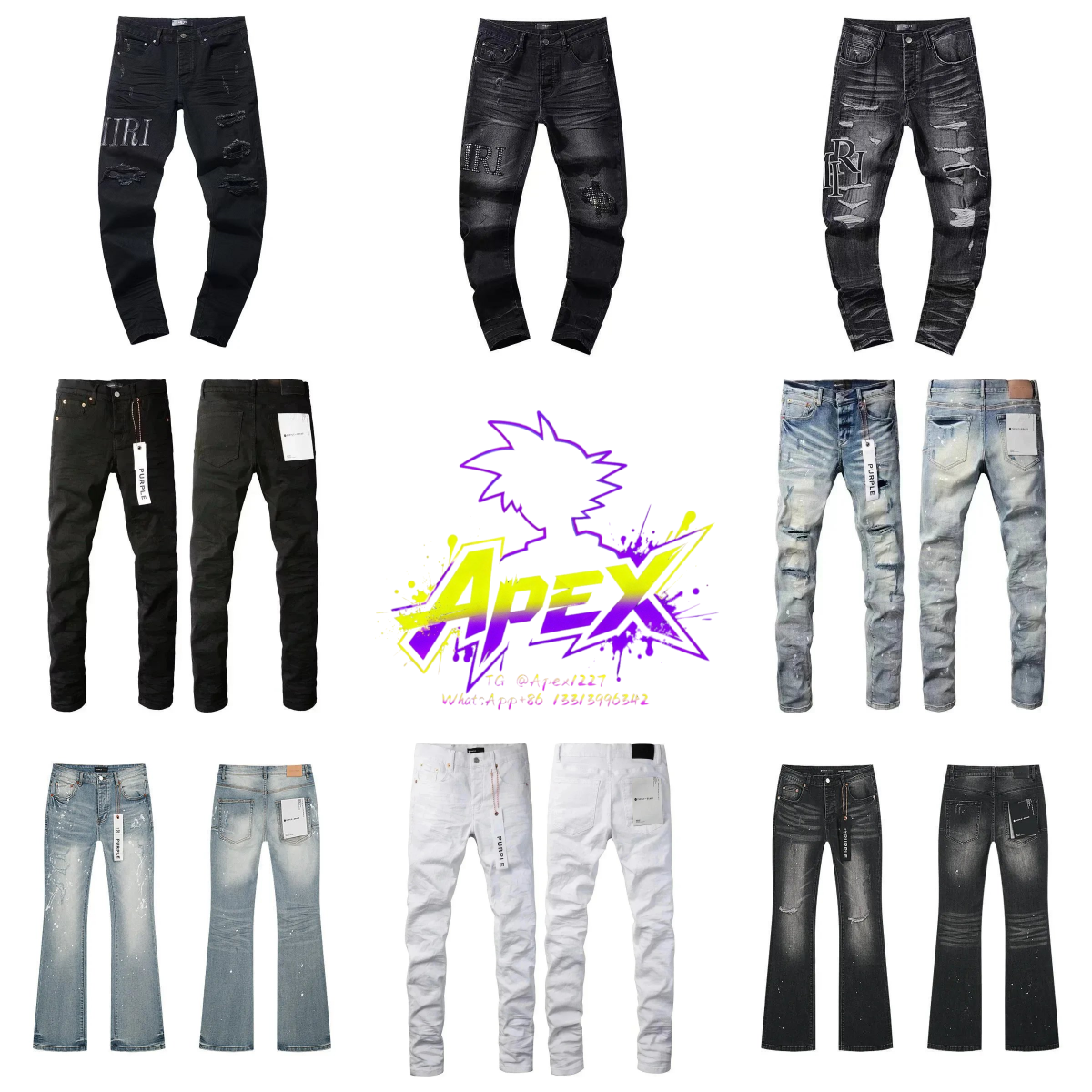 Amiri Purple Jeans [