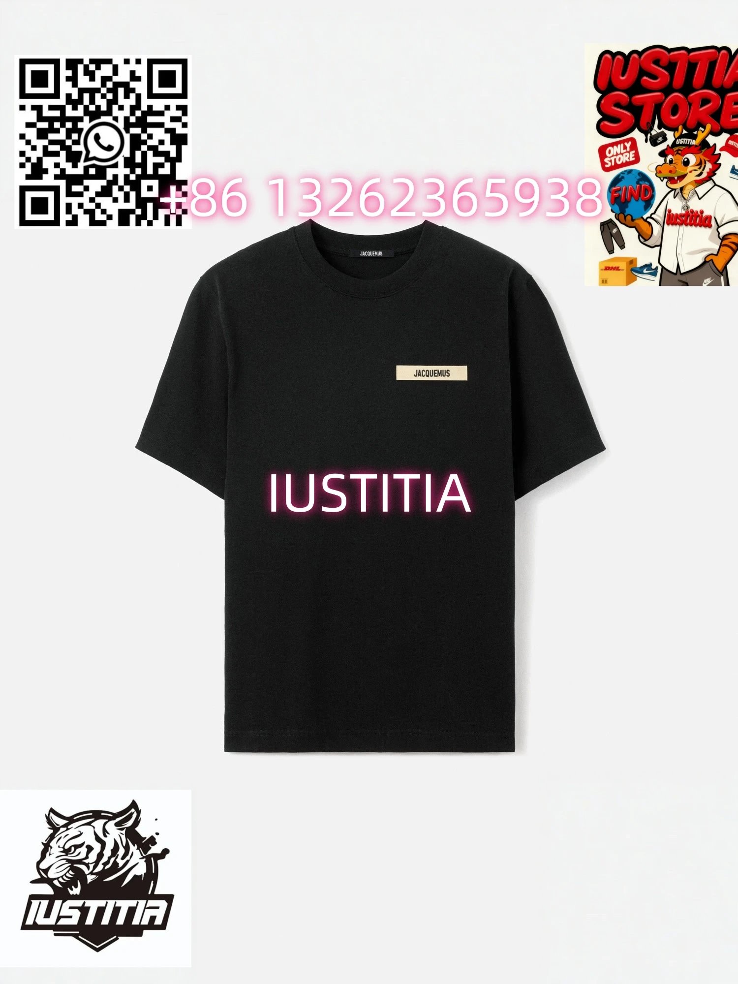 Jacquemus T-Shirts Logo Plaque T-Shirt — 01