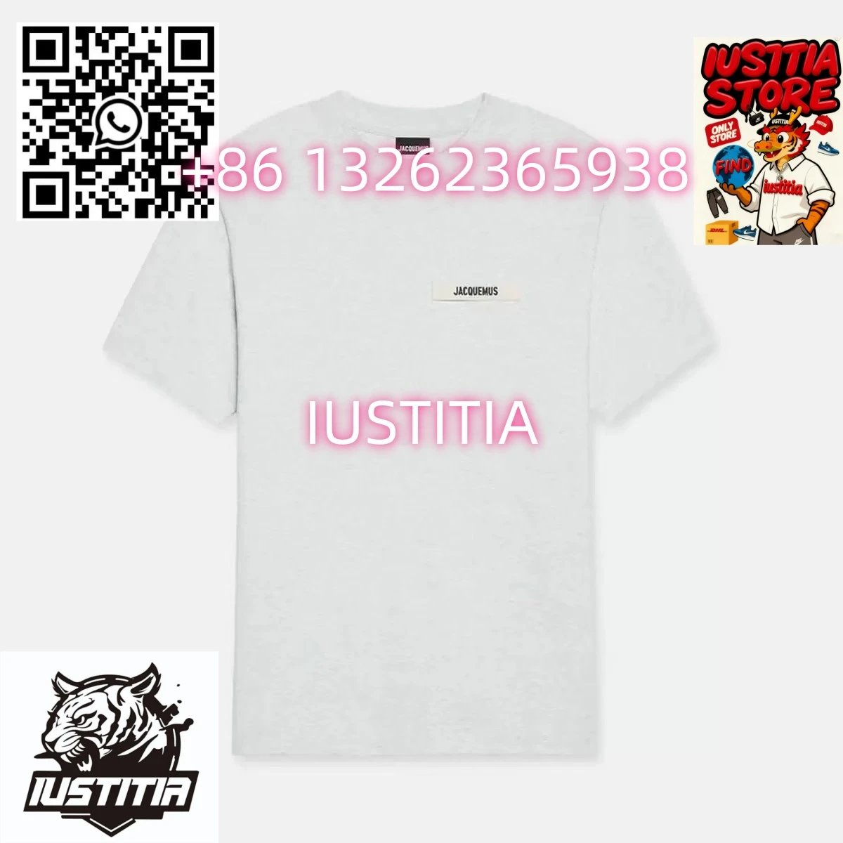 Jacquemus T-Shirts Logo Plaque T-Shirt — 07(gray)