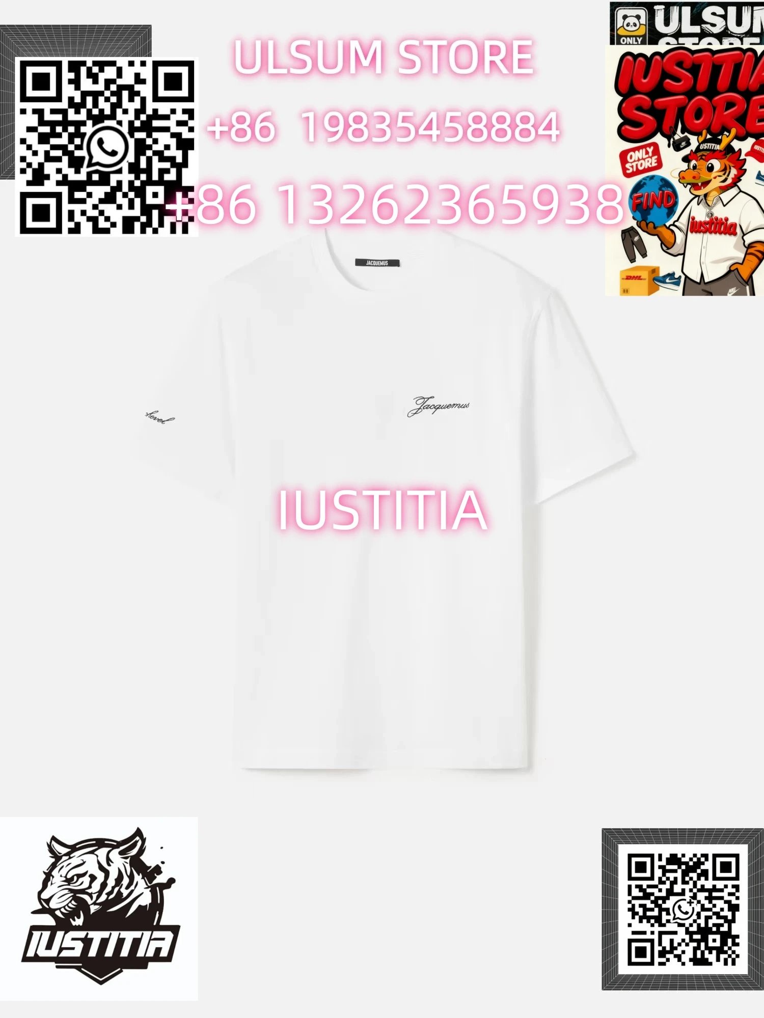 Jacquemus T-Shirts Logo Plaque T-Shirt — 14