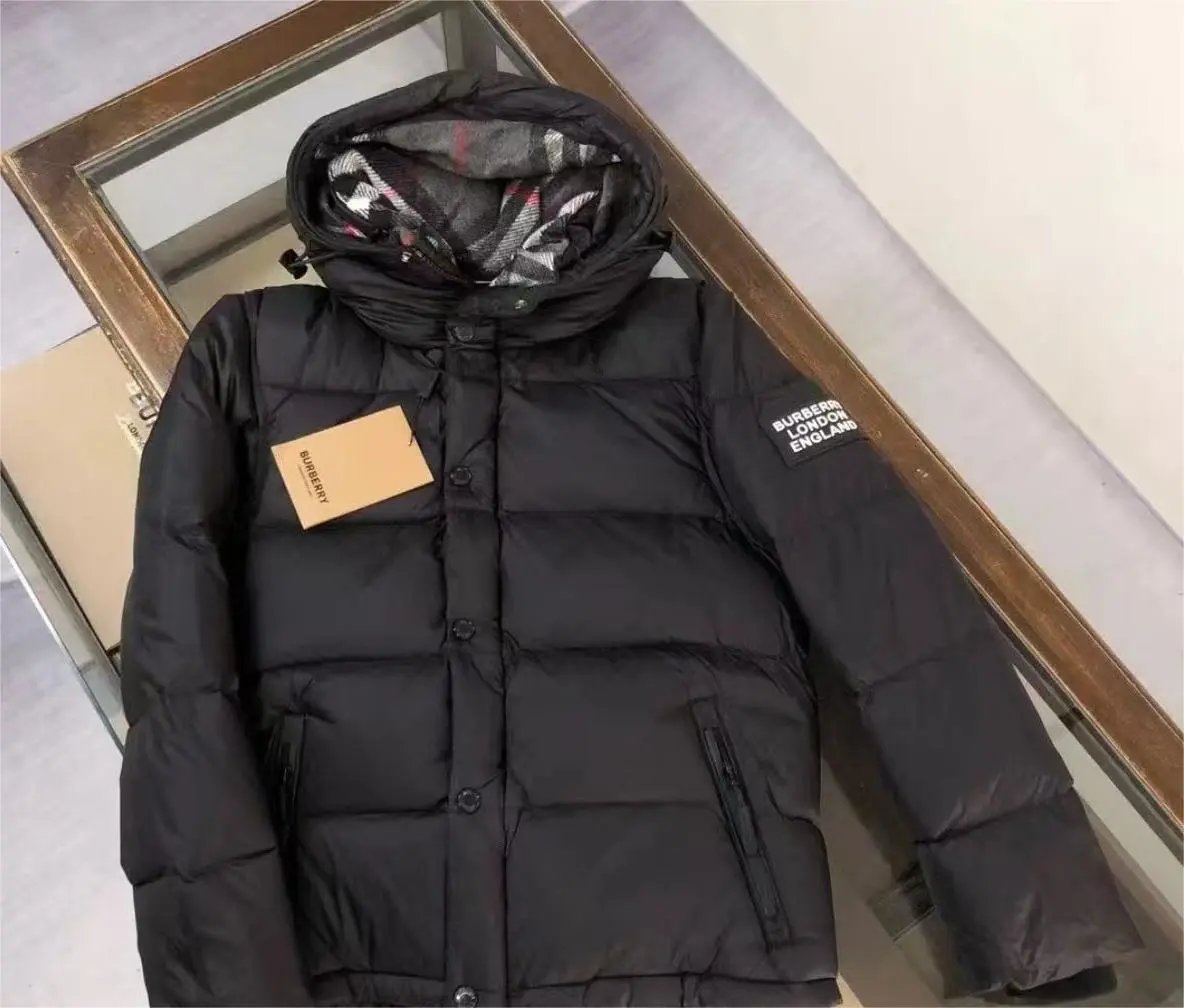 Burberry Hooded Windbreaker Jacket in Beige and Black Outerwear - 10