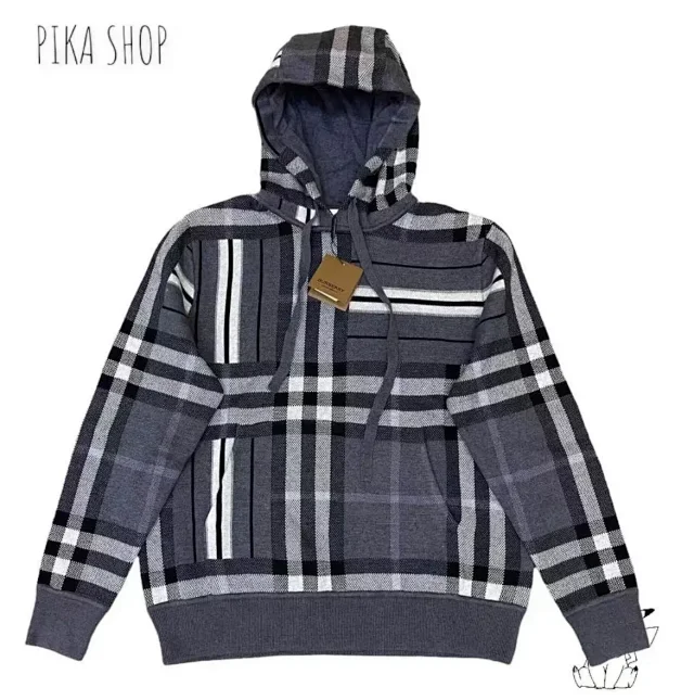 Burberry Down Jackets Hooded quilted jacket with check lining product detail image 3