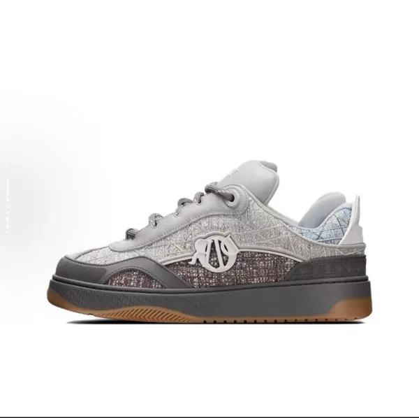 A Bathing Ape Bape Sta Low Glitter Silver Sneakers - 1