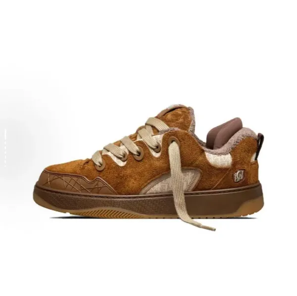 Dior B23 Low Brown Suede Sneakers - 1