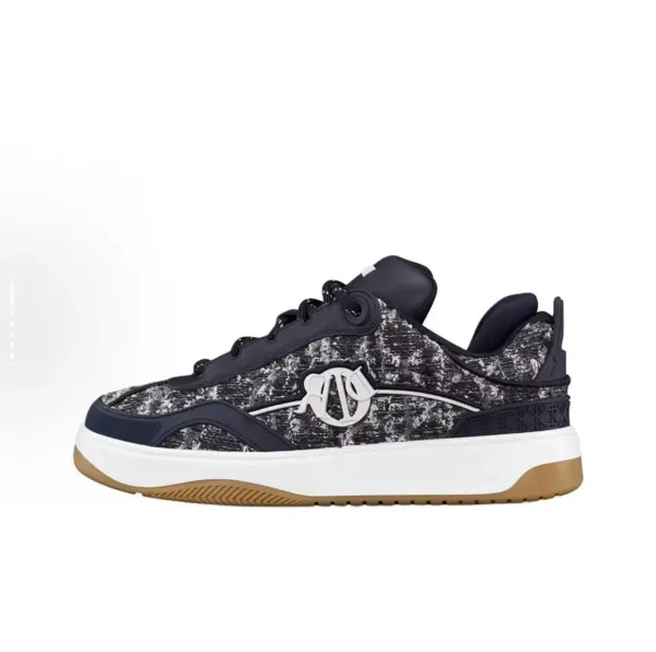 Philipp Plein PP Logo Knit Sneakers Navy Gray Multicolor - 1