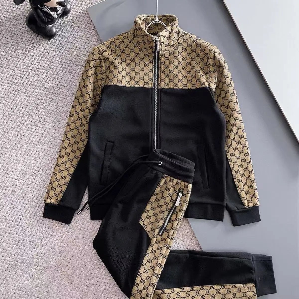 Prada Tracksuits Hooded Zip Tracksuit with Utility Pocket — gucci suit