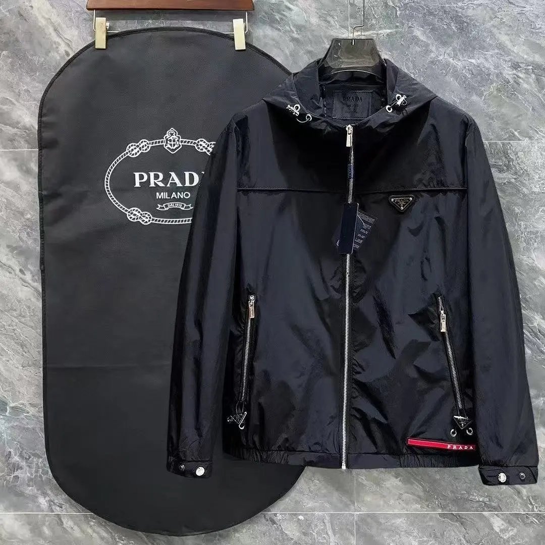 Prada Tracksuits Hooded Zip Tracksuit with Utility Pocket — Prada4