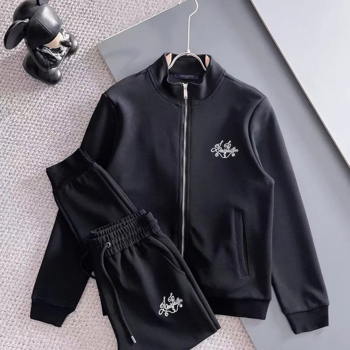 Prada Tracksuits Hooded Zip Tracksuit with Utility Pocket — lv suit