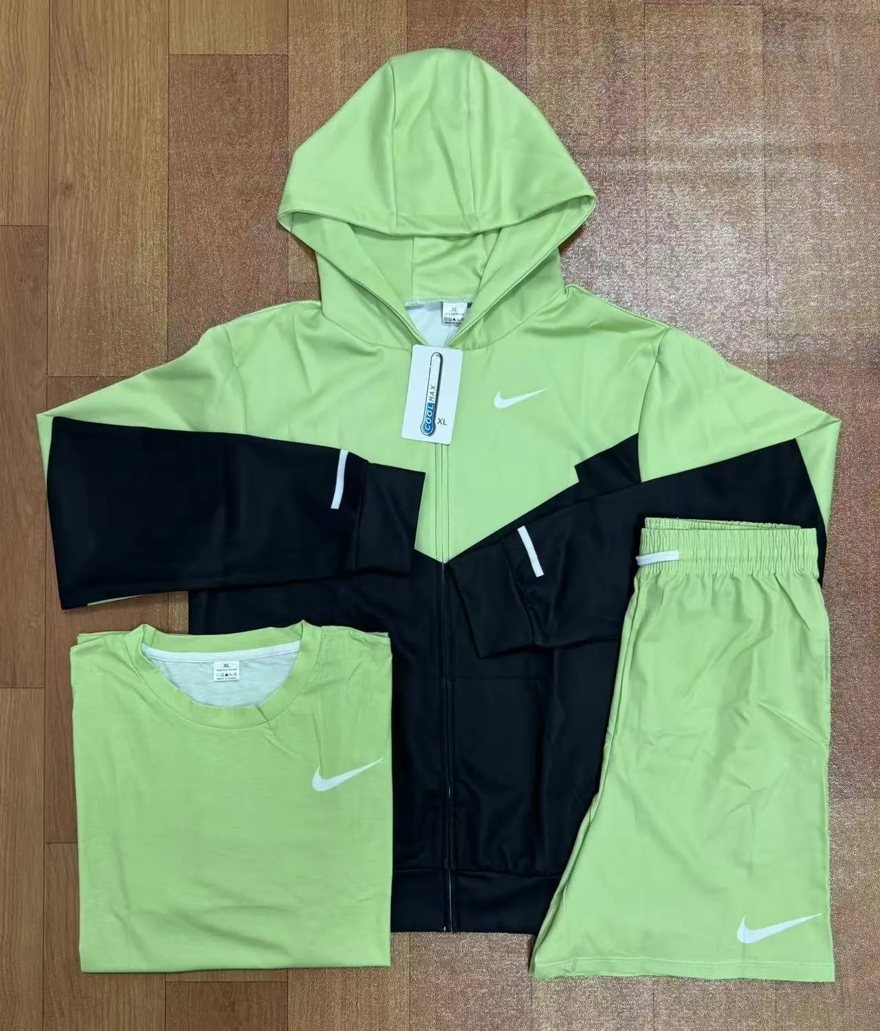 Nike Matching Sets Three-Piece Hooded Jacket, T-Shirt and Shorts Set image 5