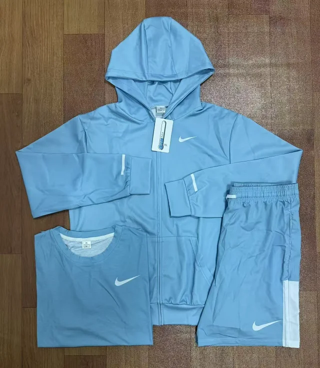 Nike Matching Sets Three-Piece Hooded Jacket, T-Shirt and Shorts Set product detail image 5