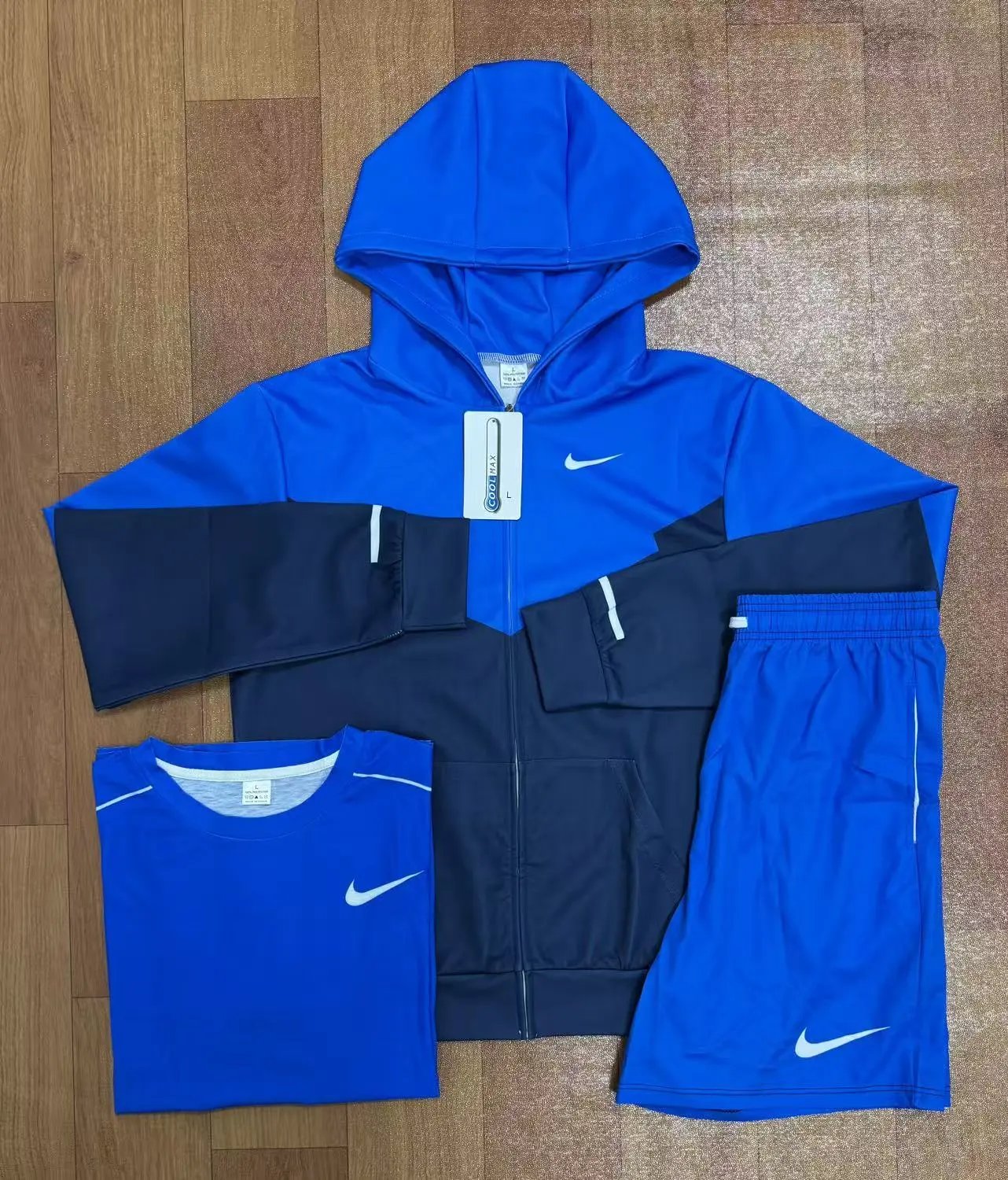 Nike Matching Sets Three-Piece Hooded Jacket, T-Shirt and Shorts Set image 7