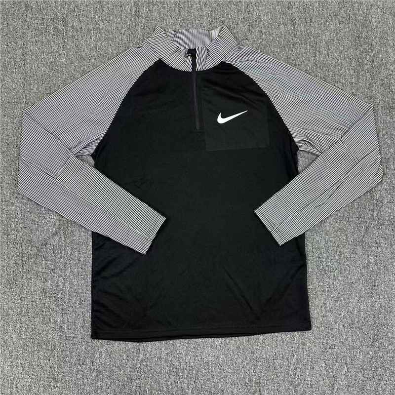 Nike Trousers Tapered athletic track pants — Gray threaded half-zip long-sleeve