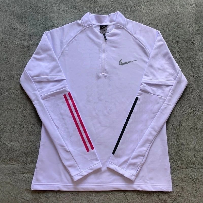 Nike Trousers Tapered athletic track pants — Purple half-zip long-sleeve