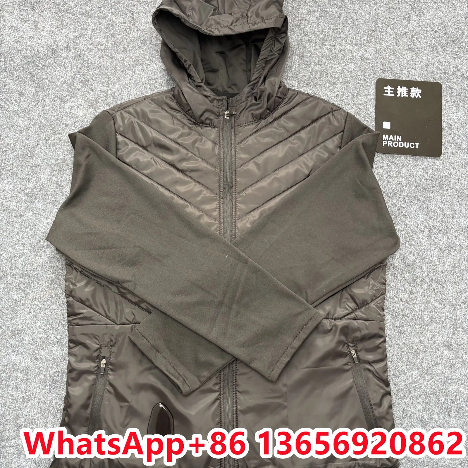 聚热运动连帽衫-棕色