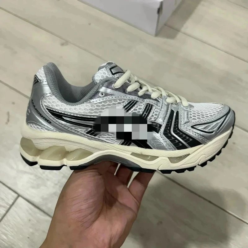 PB K 14 Comfortable Fashionable Fabric/Synthetic Leather Cushioned Slip-resistant Wear-resistant Breathable Lightweight Low-top Running Shoes Unisex - Silver Black, Gray Black, White Black Silver, Silver Blue, Silver White, Black, Black White Silver, Black Yellow Silver American Style Jogging Shoes