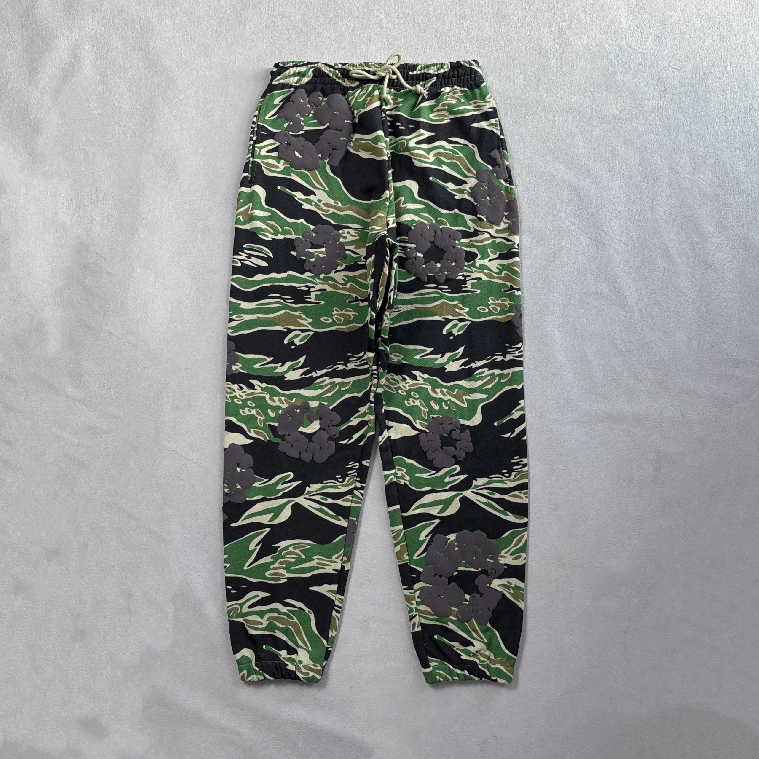 Green camouflage sweatpants