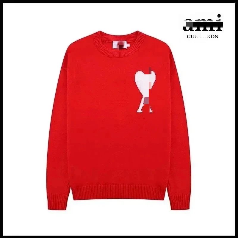 Red white label [A8 round neck jacquard style]