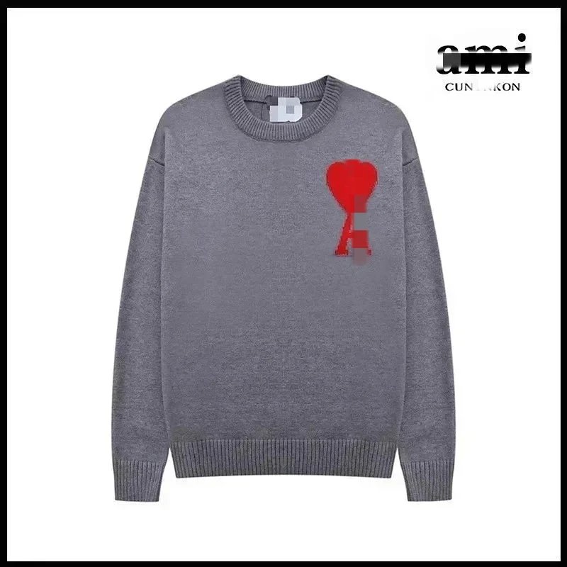 Grey red label [A8 round neck jacquard style]