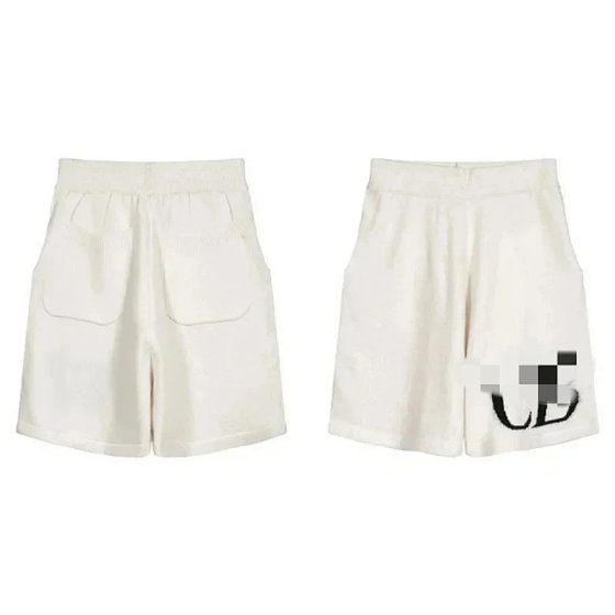 ColeBuxton CB Minimalist Letter Logo Jacquard Knit Drawstring Shorts for Men Loose Casual Knit Pants
