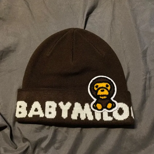 A Bathing Ape Baby Milo Brown Beanie - 1