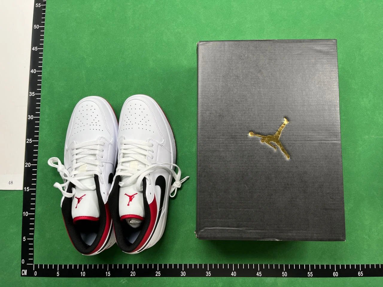 Air Jordan 1 Low White Red Black Sneakers
