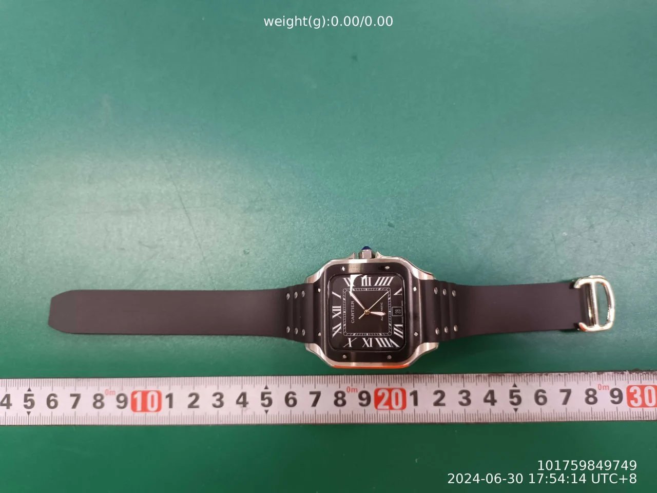 Cartier Santos de Cartier Watch with Rubber Strap