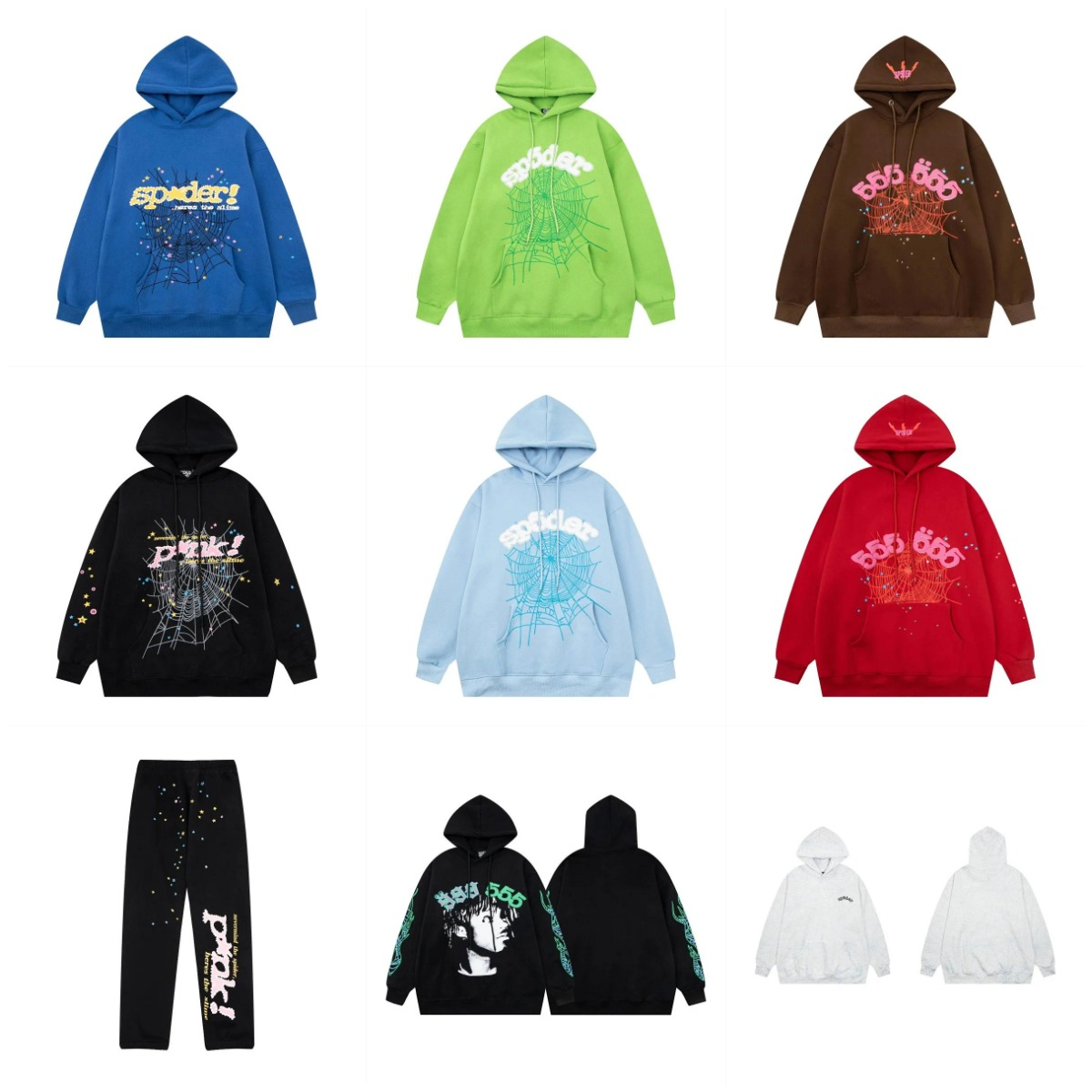 Sp5der Hoodies/Pants [40 style