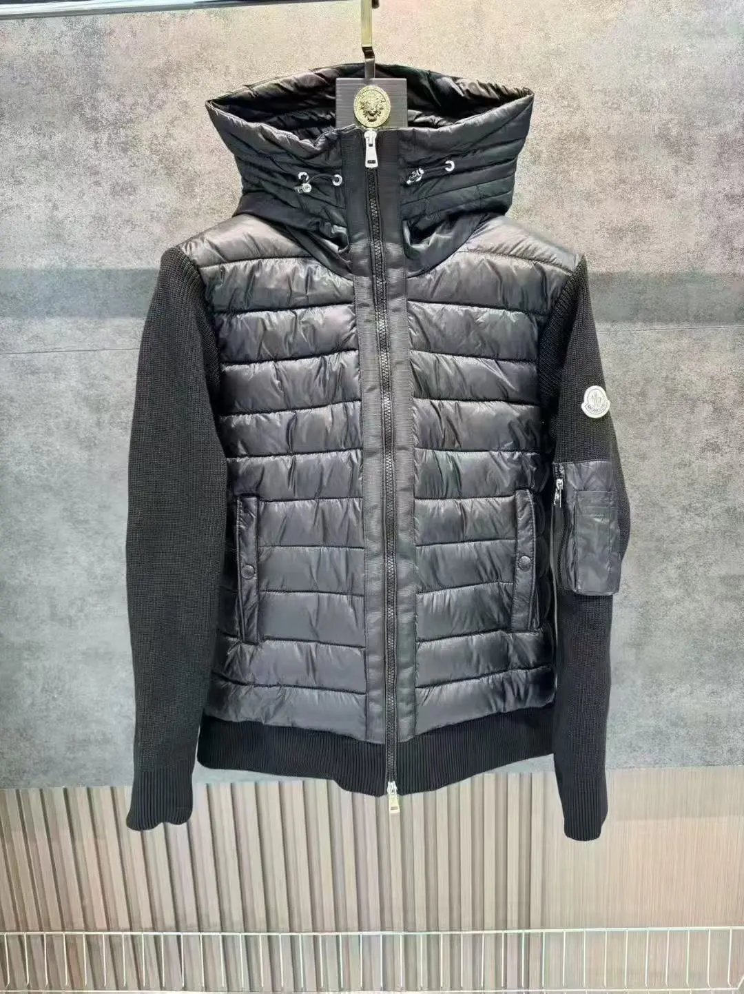 1- Black white label (hooded)