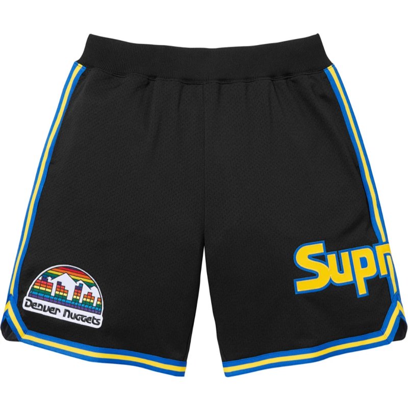 M&N BASKETBALL SHORTS  掘金队短裤  S-XL  黑色    SB77