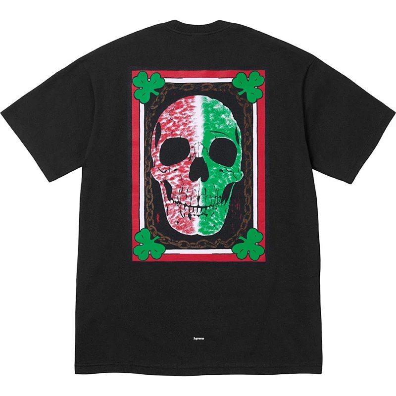 MIKE KELLEY BANNER TEE 骷髅图案T恤  黑 白 S M L XL  B430
