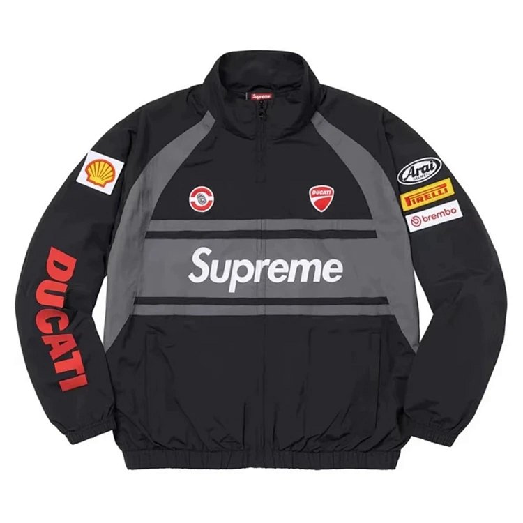 Sup 24SS Ducati 杜卡迪联名 Track Jacket校服外套 黑 白 S M L XL  D427