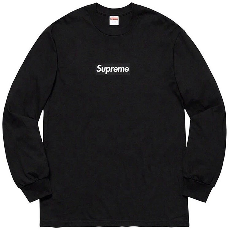 SUP BOX LOGO TEE 长袖T恤 黑，白 S M L XL  B265
