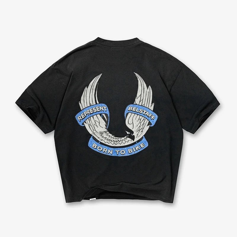 REPRESENT 新款美式高街男女街头潮流洗水宽松短袖 尺码:S M L XL 颜色:米白 黑 REPG9857