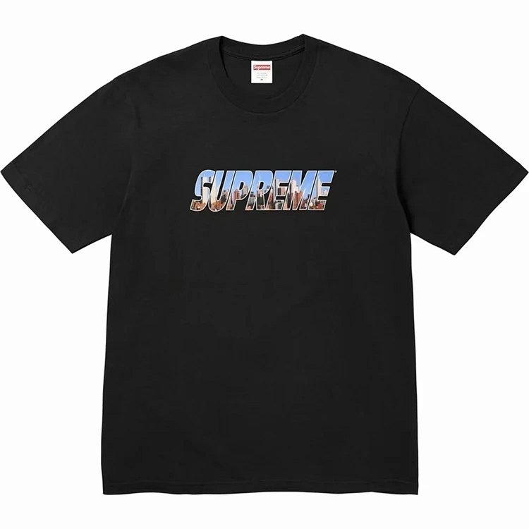 SUP FW23 WEEK1 GOTHAM TEE哥谭市主题字母logo印花短袖t恤 颜色：白色 黑色  尺码：S M L XL  S2357# B346