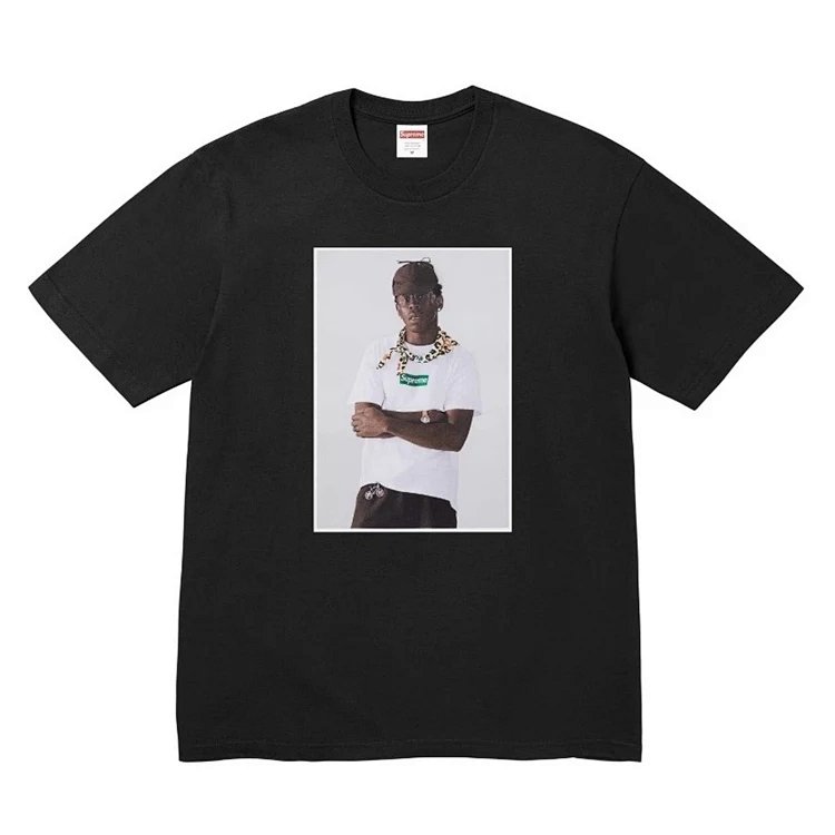 Sup FW24 Tyler The Creator Tee 人物肖像印花圆领短袖T 黑 白 S M L XL  B383