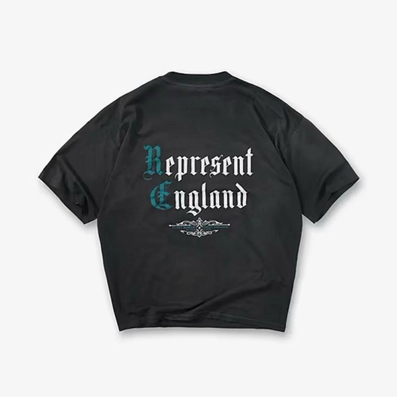 REPRESENT新款美式高街男女街头潮流洗水宽松短袖T恤 尺码:S M L XL 颜色:米白 水洗黑 REPG9860