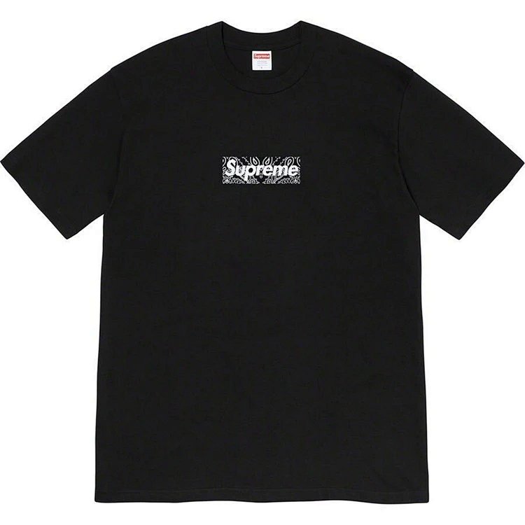 Sup 19FW Bandana Box Logo Tee 腰果花Bogo短袖T恤 黑色 白色 S M L XL  S305  B233