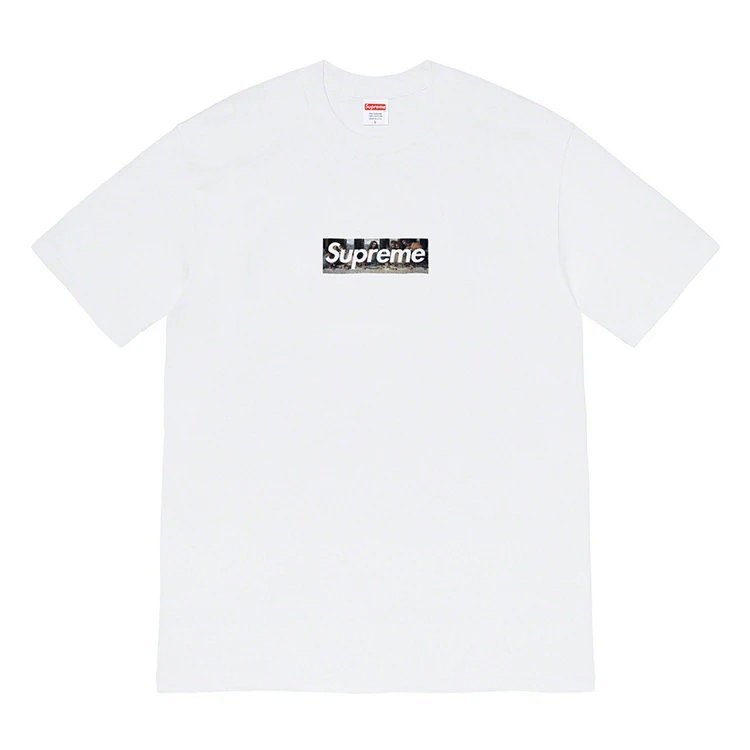 Sup 21ss Milan Box Logo Tee 米兰开业限定最后的晚餐Bogo短袖T恤 S M L XL 白色 S2110