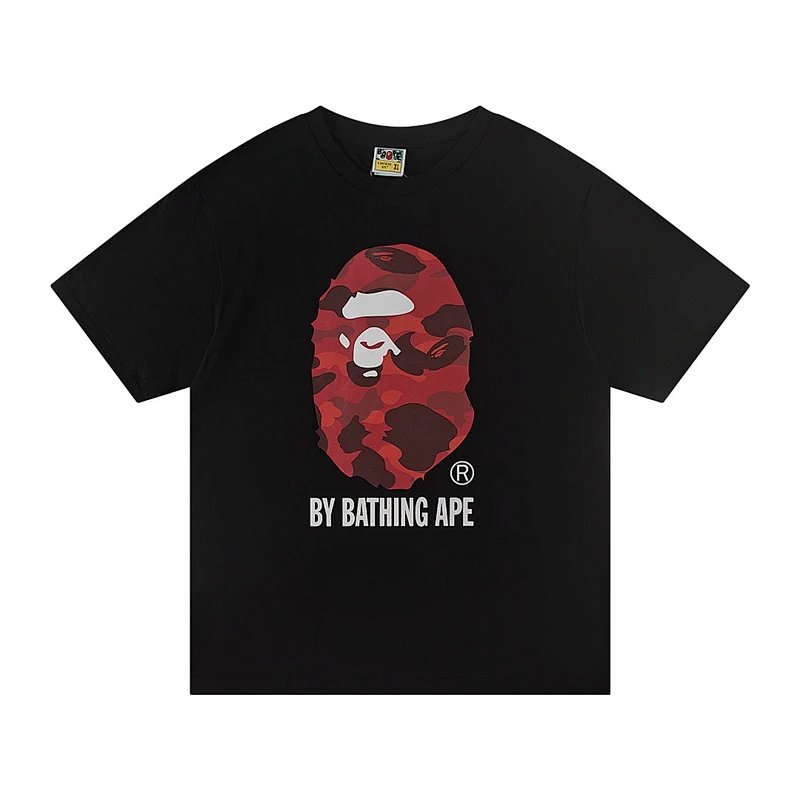 TOP 猿人印花圆领短袖T恤 黑色 白色 S-XL  A13
