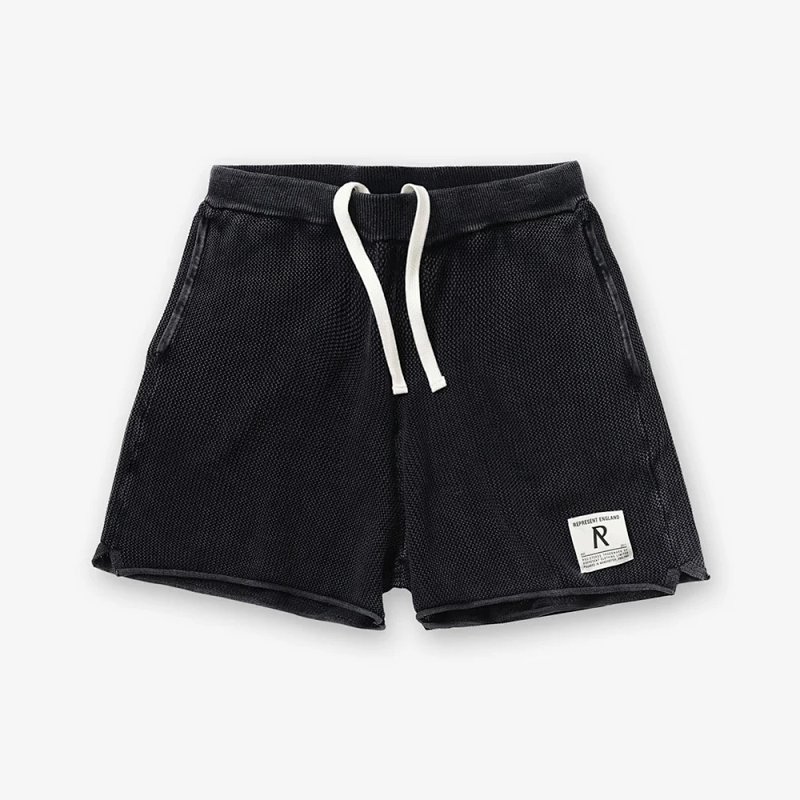 Represent 美式复古橄榄球套装水洗网眼短裤 尺码:S M L XL 颜色:水洗黑 REPG9868