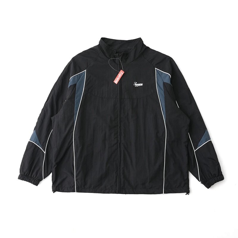 25FW Contrast Piping Track Jacket 撞色拼接设计休闲拉链夹克外套  颜色：黑色 灰色 尺码：S M L XL  CS108