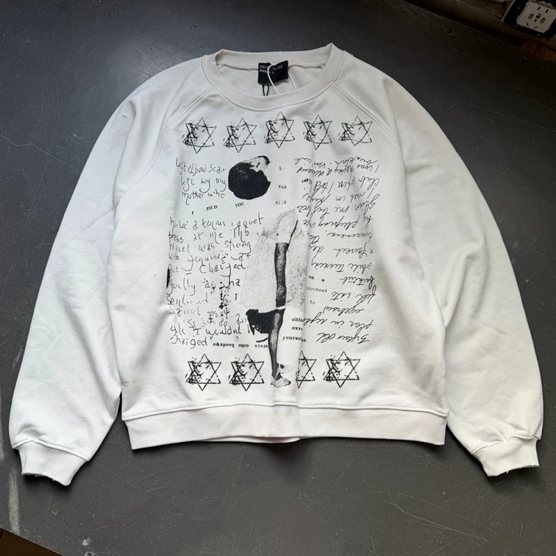 Enfants Riches Deprimes插肩袖落肩Boxy短宽廓形圆领卫衣 尺码：S M L XL 颜色：可乐杏  ERD8836