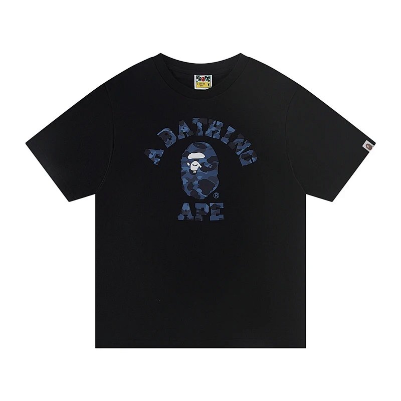 TOP 猿人印花圆领短袖T恤 黑色  S-XL  A26