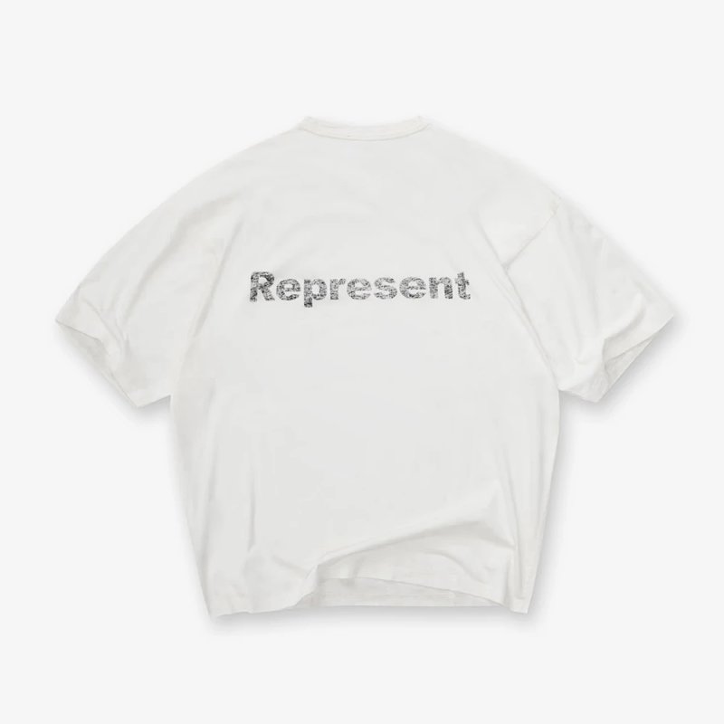 Represent 极简高级的高街基础款短袖 颜色:白 尺码:S M L XL REPG9871